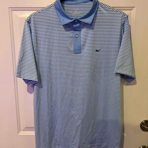 Vineyard Vines Light Blue Striped Polo Shirt